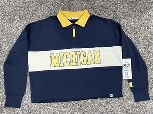 Michigan State Wolverines UK 47 Brand Crop Sweatshirt Womens Small College - Picture 1 of 6