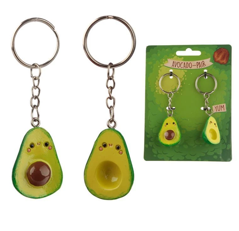 Fun Collectable Set of 2 Avocado Keyrings
