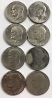 (Lot of 8) Eisenhower DOLLARS U.S. Mint Coins Average Circulated! dated 1970s