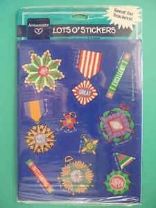 Vtg 1988 Hallmark Sticker Pack POSITIVE REINFORCEMENT WORDS (9) Sheets Sealed - Picture 1 of 1
