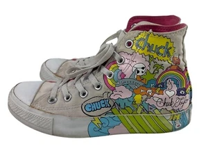 Converse Notebook Print White Chuck Taylor All Star Hi Top Mens 5 Womens 7 - Picture 1 of 13