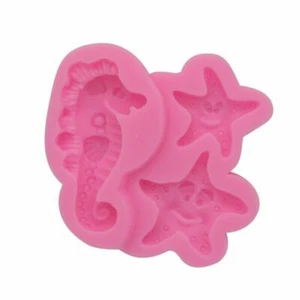 Silicone Smiley Seahorse Star Fish Chocolate Fondant Candy DIY Clay Resin Mould - Picture 1 of 2