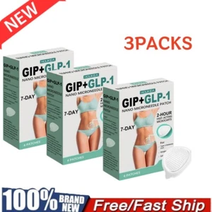 3 X Nano Micro-needle Patch -GIP-GLP-1 Patch-Unisex Slimming Microneedle Patch - Picture 1 of 17