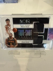 2018-19 Panini NOIR Trae Young Two-Shot Rookie RC Jersey Patch /99 - Picture 1 of 3