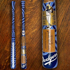 JACKIE ROBINSON Brooklyn Dodgers Original Painted Art Bat by Mike Floyd 1/1 - Picture 1 of 4