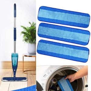 3 Pc Replacement Microfiber Cleaning Pads For Bona Mop 18 Inch Reusable Tools - Picture 1 of 12