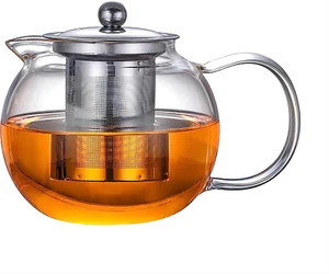 32Oz/950Ml Glass Teapot with Removable Stainless Steel Infuser,Stovetop Safe Cle - Picture 1 of 8