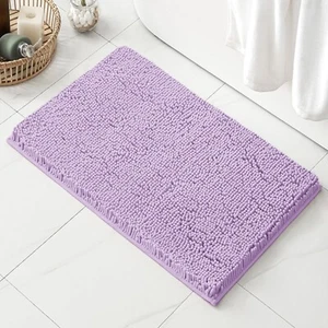 Soft Cozy Plush Chenille Bath Mat Highly Absorbent Bathroom Rug - Picture 1 of 29