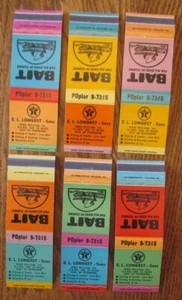 TEXACO GAS STATION MATCHBOOK SET OF 6: E. LONGEST (KING WILLIAM, VIRGINIA) -F24 - Picture 1 of 1