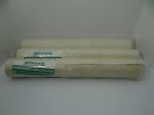 Johnson's Vintage Embossed Wallpaper Springfield 3 Rolls - Picture 1 of 8