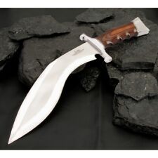 Gil Hibben's Big 17.38" Kukri Fighter Knife Curved Blade Black Leather Sheath