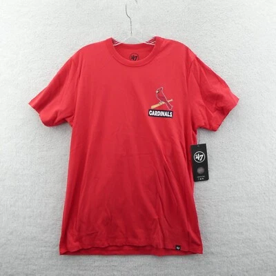 St Louis Cardinals Shirt Mens Medium Red '47 Brand 100% Cotton Knit Baseball New - Image 1 of 4