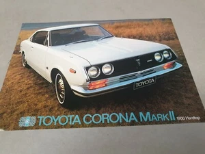 1969? Folleto de ventas original TOYOTA CORONA MK 2 1900 TECHO RÍGIDO - Imagen 1 de 2