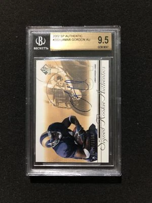 2002 Upper Deck SP Authentic LAMAR GORDON #203 BGS 9.5 💎 ROOKIE AUTO 0420/1150 - Image 1 of 2