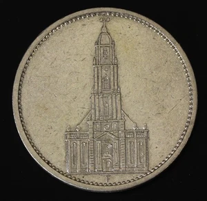 GERMANY 5 Reichsmark 1935 F - Silver 0.900 - 1st Ann Nazi Rule - VF - 4296 - Picture 1 of 2
