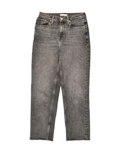 TOMMY HILFIGER Womens Classic Distressed Straight Jeans W26 L28 Grey BK44 - Picture 1 of 4