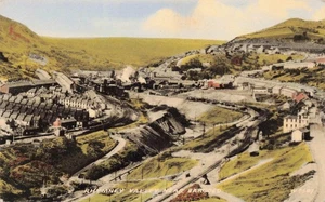 Bergbau Valentinstag Collo Farb-Postkarte Rhymney Valley in der Nähe von Bargoed Panoramablick - Bild 1 von 2