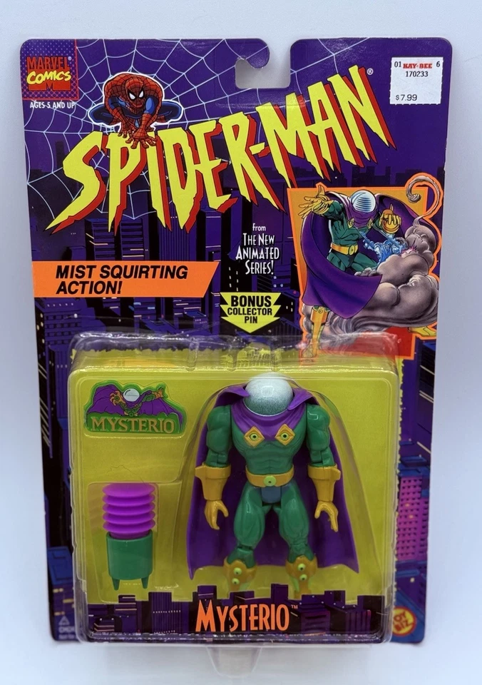 Spider-man Animated Series Mysterio Action Figure Clip ToyBiz 1995