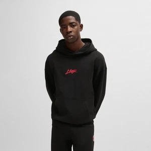 Men's Hugo Dlogolong Hoodie in Black - Picture 1 of 5