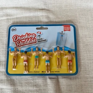 Marcadores de bebidas Drinking Buddies novedad fiesta favores bar accesorios - Imagen 1 de 5