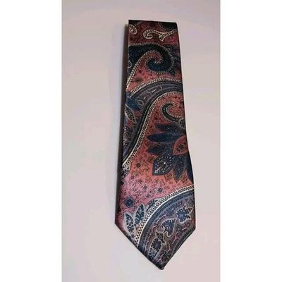 Corbata para hombre Wembley Starshine Prints rosa multicolor cachemira 3,5" x 56" Foto 1 de 2