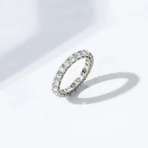 Amazon Essentials Sterling INFINITY RING Infinite Elements Cubic Zirconia 2 CT - Picture 1 of 6