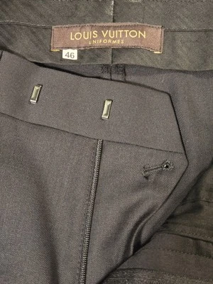 Подлинный Louis Vuitton униформа черный 34 x 30 дизайнерские женские роскошные брюки - Изображение 1 из 4