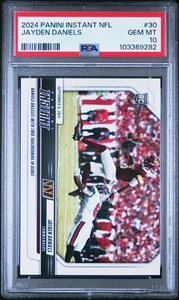 Jayden Daniels Rookie PSA 10 2024 Panini Instant NFL Card #30 *106 - Picture 1 of 2