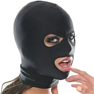 Máscara elástica unisex estándar sin costuras fetiche capuchas para disfraces mascarada Foto 1 de 4