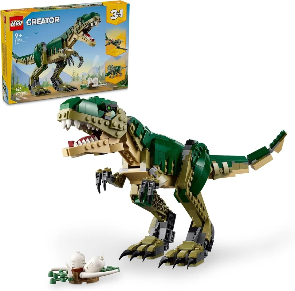 LEGO Creator 3 en 1 T. Rex Dinosaurio Juguete - Construye T-Rex Triceratops o Pterodact Foto 1 de 4