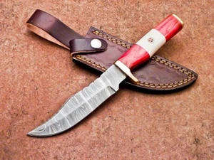 10" Custom Handmade Damastklinge Camping Jagdmesser Bowiemesser TR-2121 - Bild 1 von 9