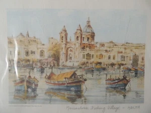 Copyright painting by G. Pace Ross fishing village Malta - Picture 1 of 10
