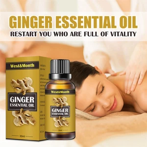 3 PCS Ginger Oil Essential Oils Pure Natural Plants Therapy Lymphatic Massage