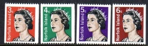1968-71 NORFOLK ISLAND QUEEN ELIZABETH II coils SG93-95a mint unhinged - Picture 1 of 1