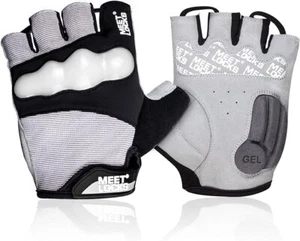 Cycling Gloves Men MTB Bike Half Finger Gel Padded Fingerless Gloves Top Quality - Picture 1 of 10