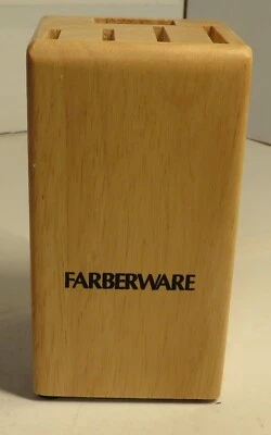 Farberware Pequeño 5.5" VACÍO Cuchillo de Madera Bloque 5 Ranuras Soporte de Madera Cuchillos para Carne Foto 1 de 4