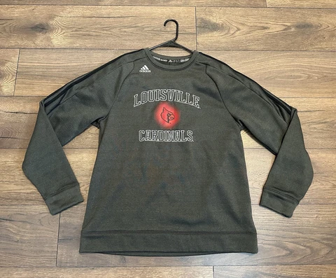 Louisville Cardinals adidas Sweatshirt Long Sleeve Pullover Mens Large Climawarm Cover