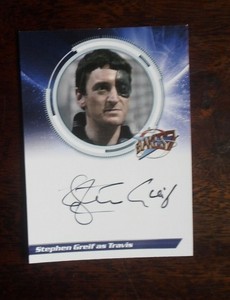 Blake's 7 Trading Cards Series 1 Stephen Greif  as Travis Autograph Card 