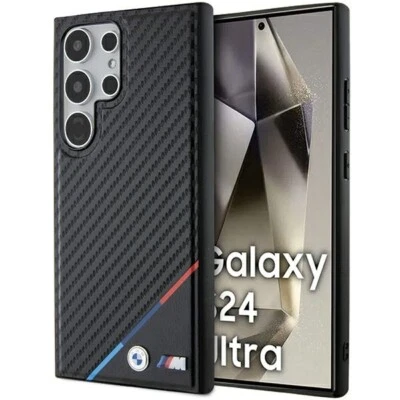 CG MOBILE Funda de móvil Galaxy S24 Ultra BMW MagSafe óptica carbono tricolor negra