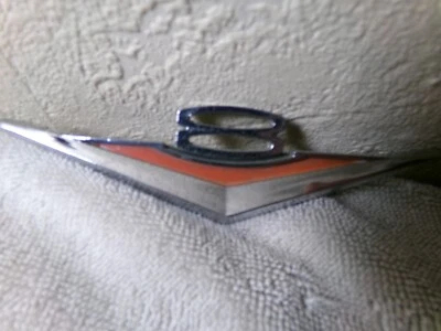 V-8 Emblem p/n 3490385, fits 1965, 1966 AMC Rambler Classic and Marlin - Image 1 of 4