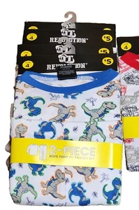 OT Revolution Boy's Size 4 Pajama Sets (5) Dinosaur And Firetruck - Picture 1 of 8