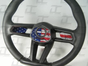 American Flag Steering Wheel Decal Graphic Kit - For Can Am Maverick X3 - Foto 1 di 4