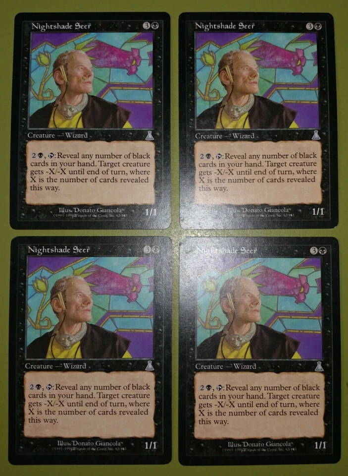 Nightshade Seer x4 Urza's Destiny 4x Playset Magic the Gathering MTG  - Image 1 of 1