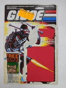 1989 Hasbro GI Joe Snake Eyes Backer Card & File Card #2 - Bild 1 von 3