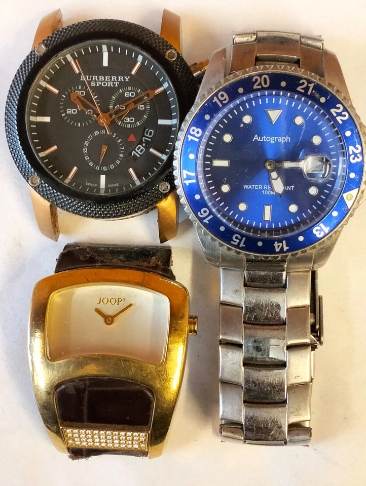 JOOP! QUARTZ 3 PIECE MIX LOTS & 2 OTHER MEN'S & WOMEN'S NOT WORKING PART PURPOSE - Image 1 of 4