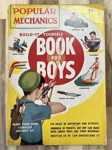POPULAR MECHANICS BUILD IT YOURSELF BOOK FOR BOYS 1956 Young Men Survivalist - Picture 1 of 20