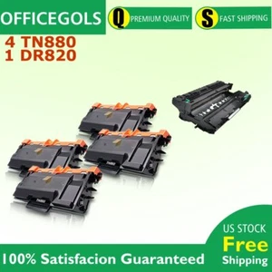 4 TN880 & 1 DR820 Set For Brother Cartridge MFC-L5800DW L5850DW DCP-L5500DN - Picture 1 of 1
