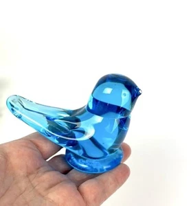 Vintage Sunny Day Bluebird Signed Ron Ray 1997 Hand Blown Art Glass Blue Bird - Picture 1 of 9