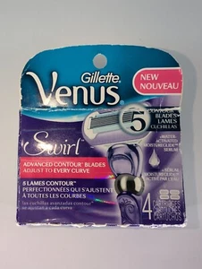 NEW Gillette Venus 5 Deluxe Blades Swirl Advanced Contour, 4 Cartridges NIB - Picture 1 of 8