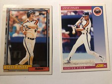1992 Steve Finley Houston Astros Topps #86 Score #176 MLB (2) Cards $.53 To Ship